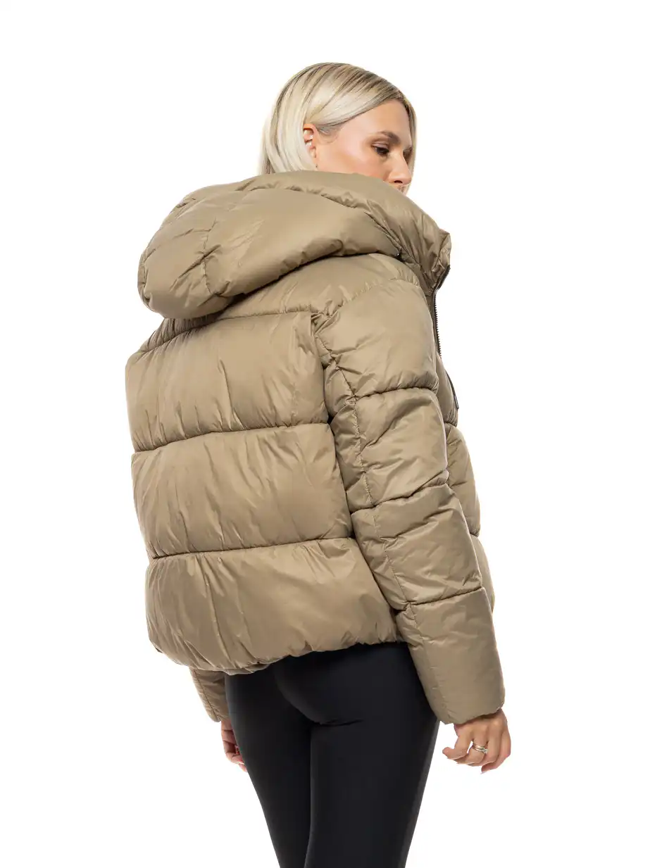 Splendid Γυναικείο κοντό μπουφάν με ενσωματωμένη κουκούλα 54-101-021 OLIVE