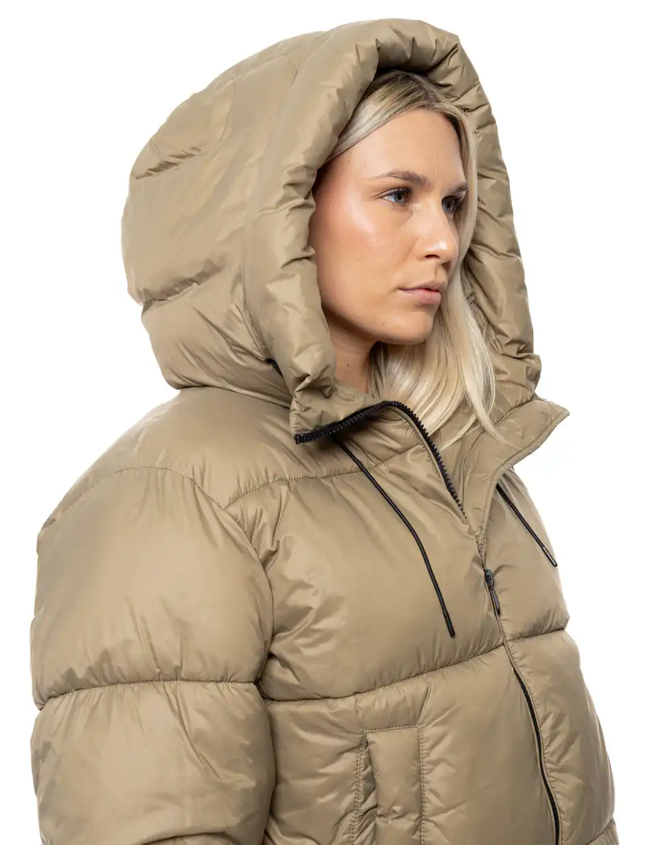 Splendid Γυναικείο κοντό μπουφάν με ενσωματωμένη κουκούλα 54-101-021 OLIVE