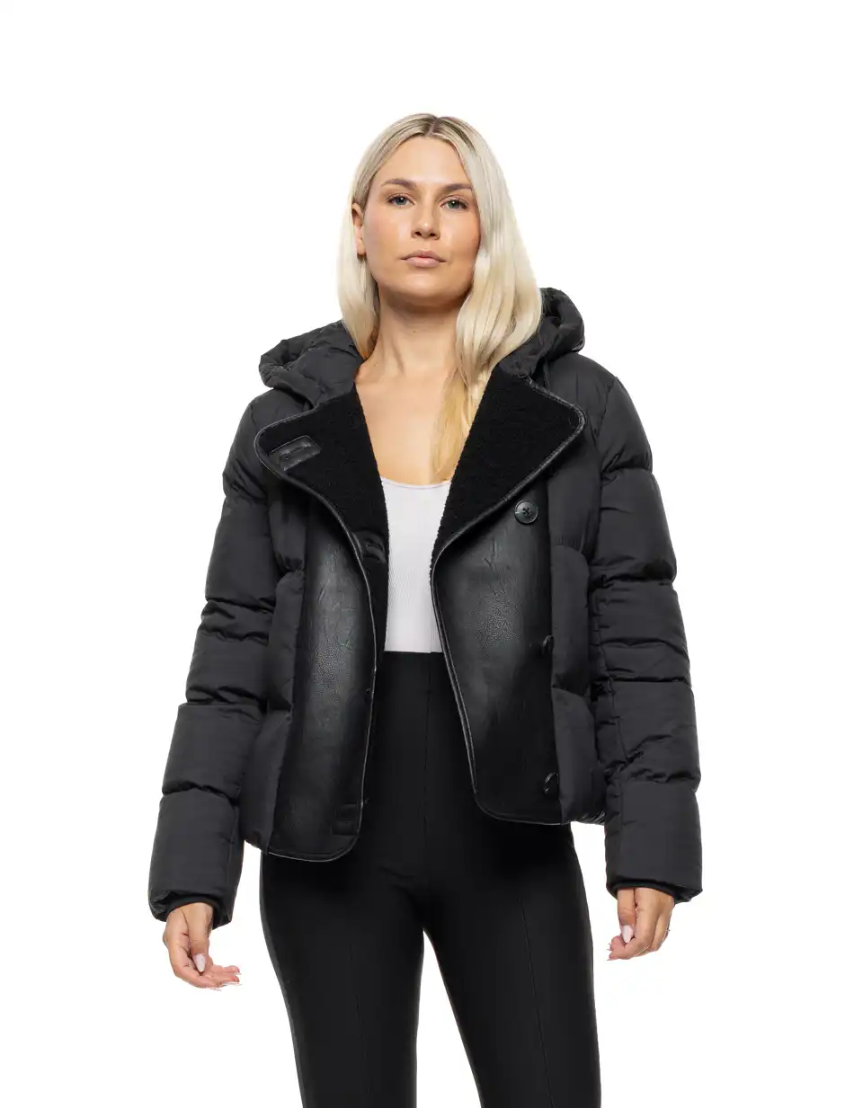 Biston Γυναικείο κοντό μπουφάν 54-101-044 BLACK