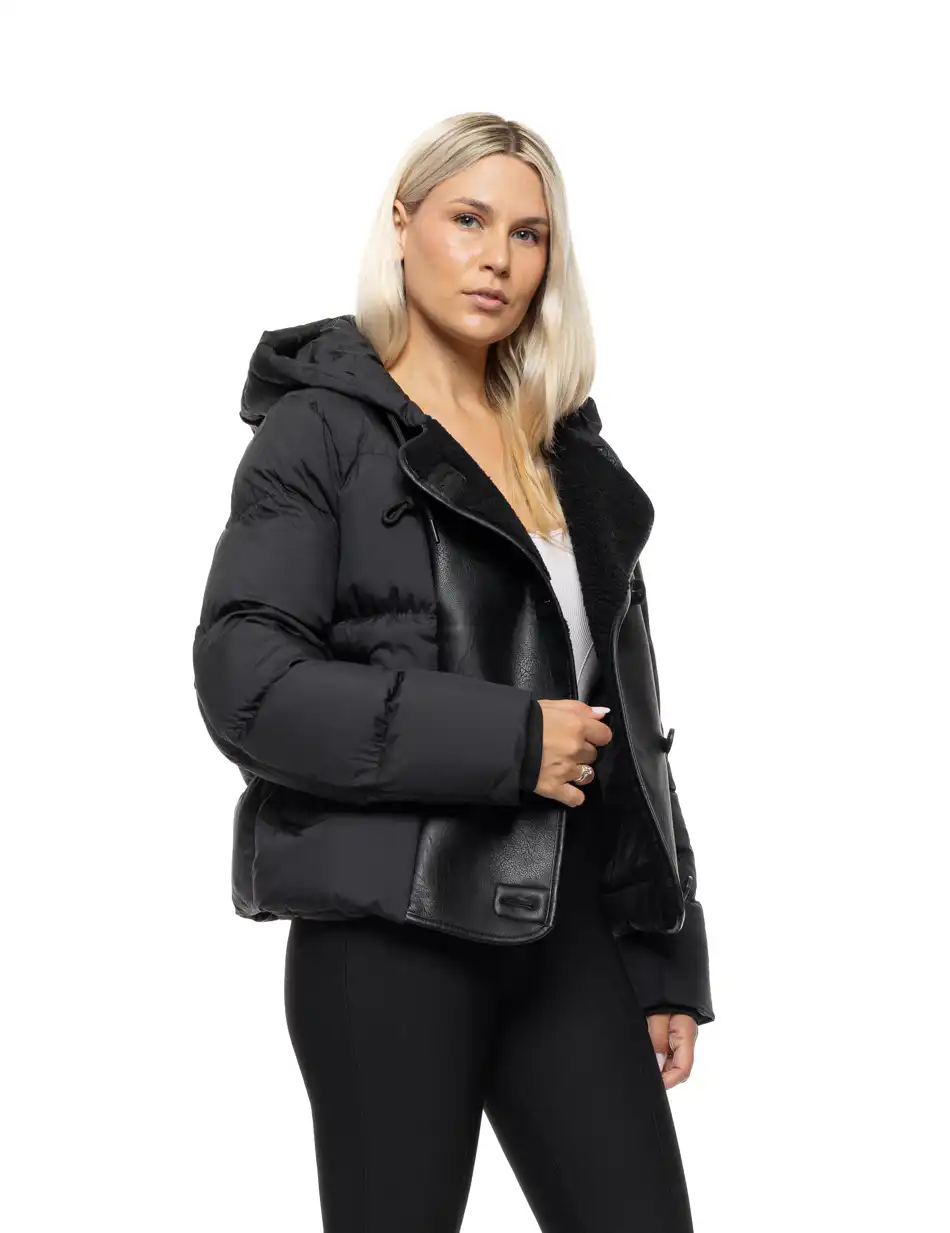 Biston Γυναικείο κοντό μπουφάν 54-101-044 BLACK