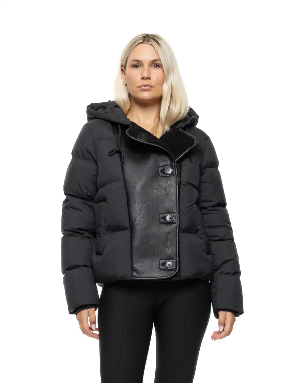 Biston Γυναικείο κοντό μπουφάν 54-101-044 BLACK