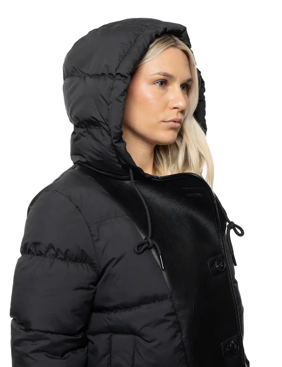 Biston Γυναικείο κοντό μπουφάν 54-101-044 BLACK