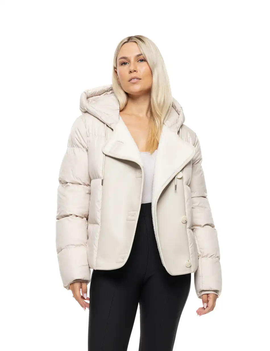 Biston Γυναικείο κοντό μπουφάν 54-101-044 BEIGE