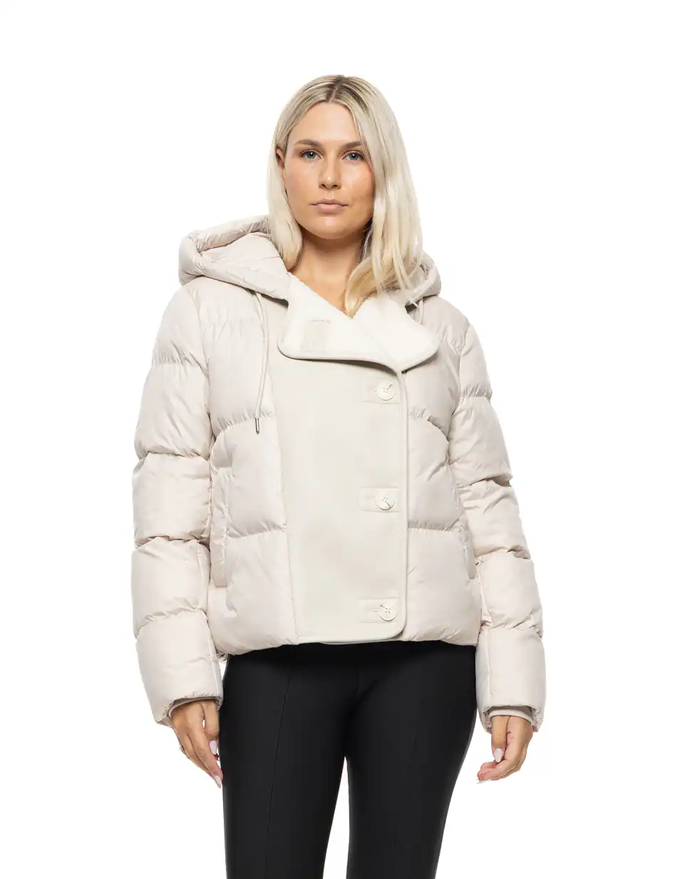 Biston Γυναικείο κοντό μπουφάν 54-101-044 BEIGE