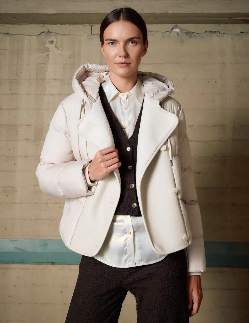 Biston Γυναικείο κοντό μπουφάν 54-101-044 BEIGE