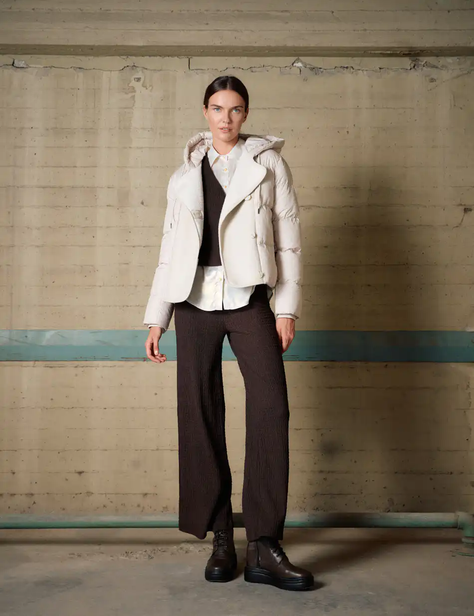 Biston Γυναικείο κοντό μπουφάν 54-101-044 BEIGE