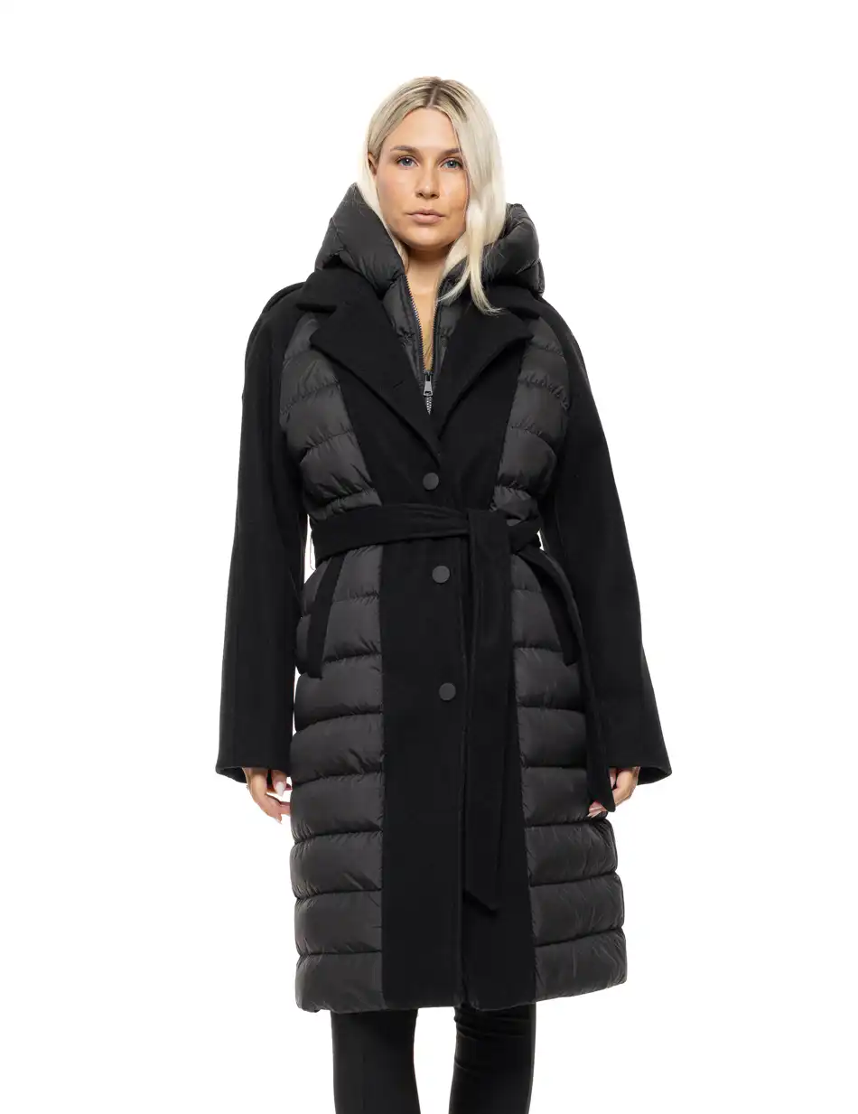 Biston Γυναικείο μακρύ μπουφάν 54-101-046 BLACK