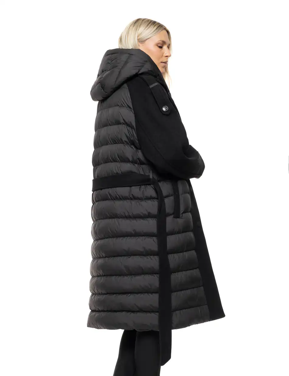 Biston Γυναικείο μακρύ μπουφάν 54-101-046 BLACK