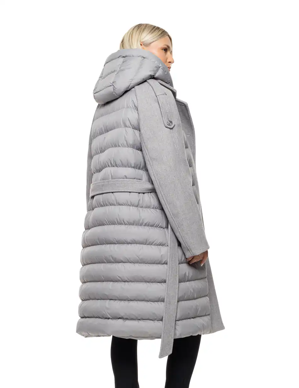 Biston Γυναικείο μακρύ μπουφάν 54-101-046 GREY