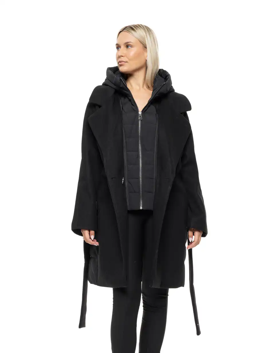 Biston Γυναικείο μακρύ μπουφάν 54-101-047 BLACK