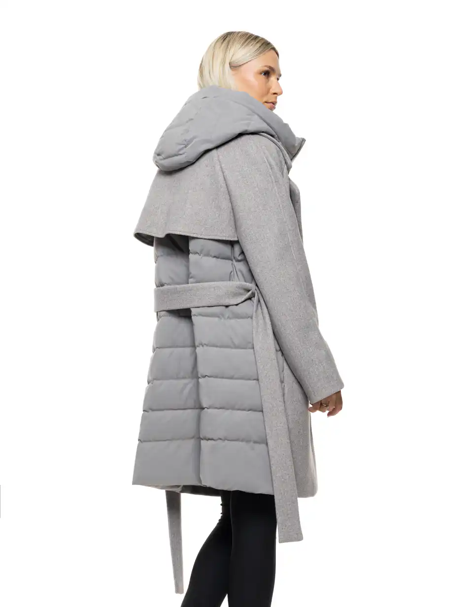 Biston Γυναικείο μακρύ μπουφάν 54-101-047 GREY