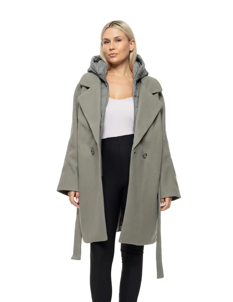 Biston Γυναικείο μακρύ μπουφάν 54-101-047 MINT