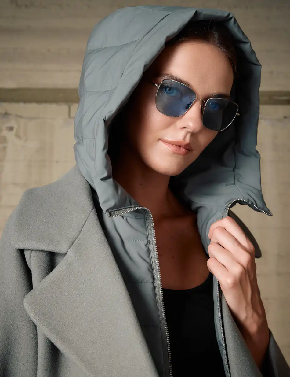 Biston Γυναικείο μακρύ μπουφάν 54-101-047 MINT