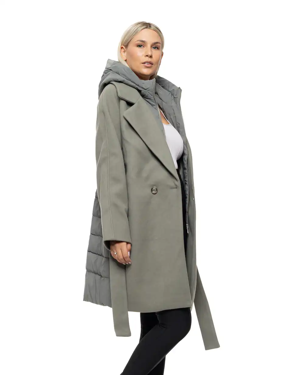 Biston Γυναικείο μακρύ μπουφάν 54-101-047 MINT