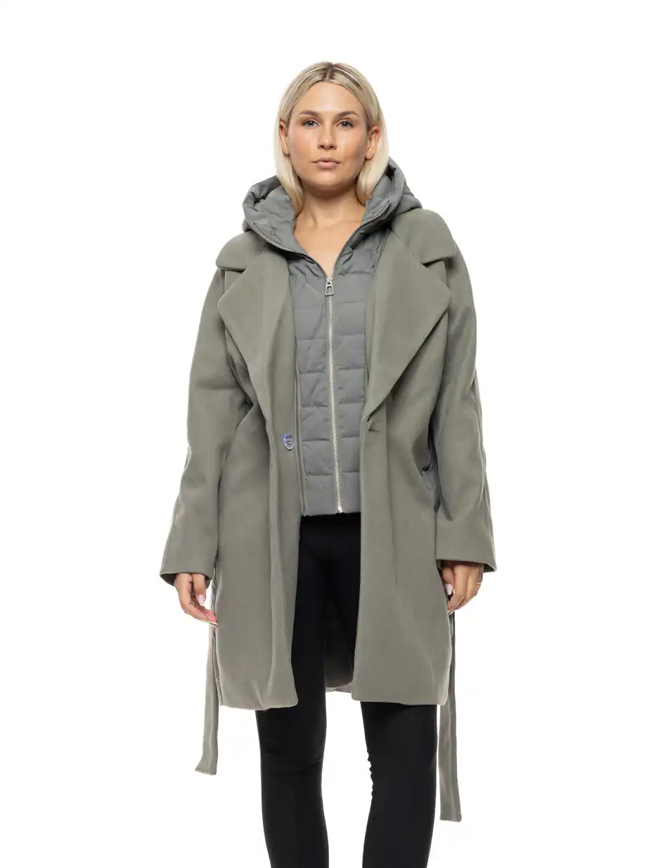 Biston Γυναικείο μακρύ μπουφάν 54-101-047 MINT