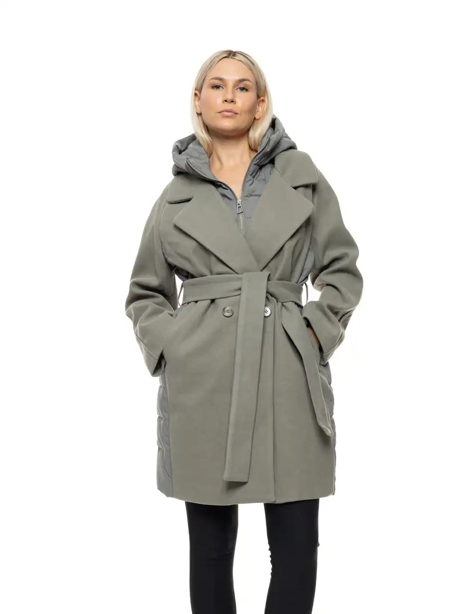 Biston Γυναικείο μακρύ μπουφάν 54-101-047 MINT