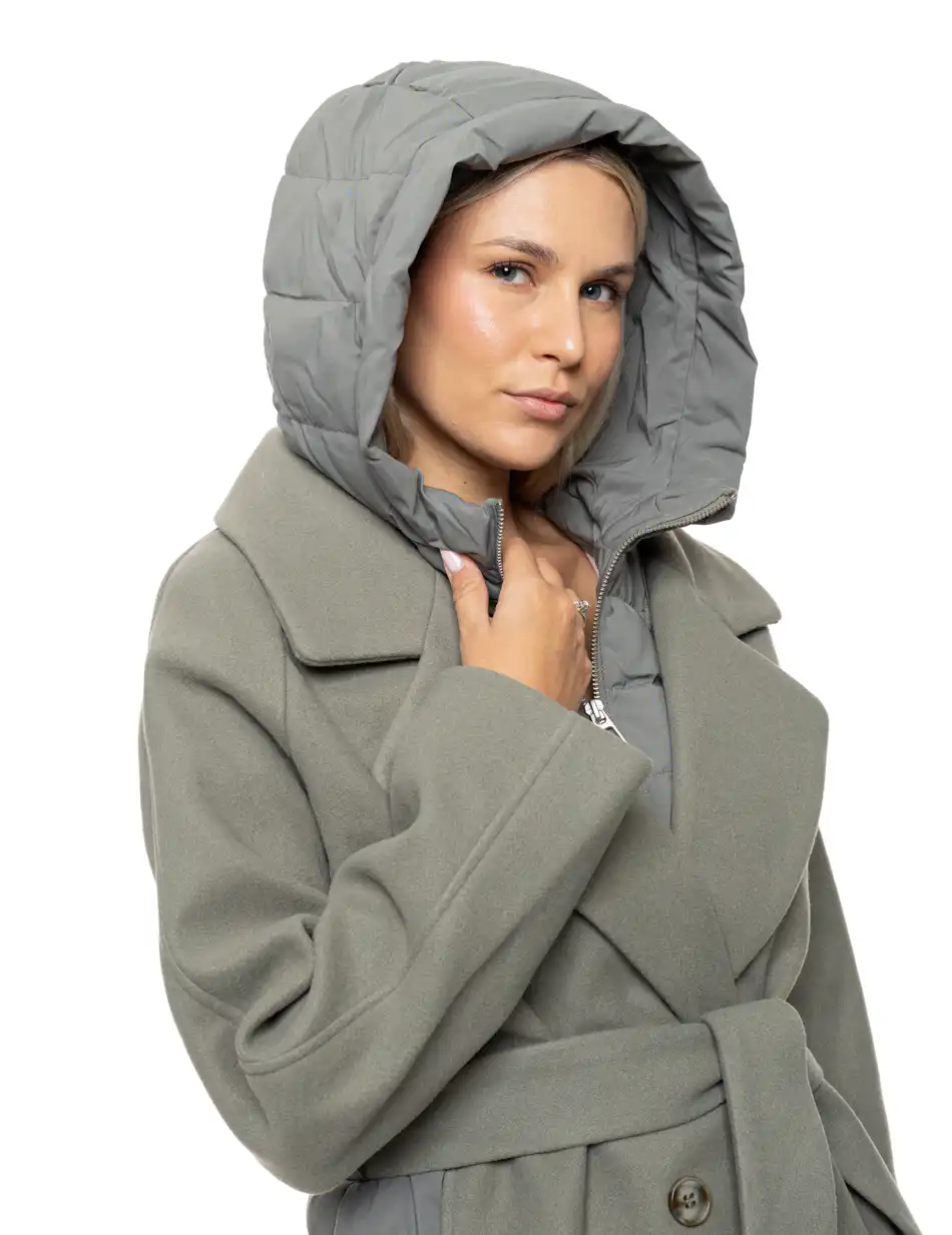 Biston Γυναικείο μακρύ μπουφάν 54-101-047 MINT