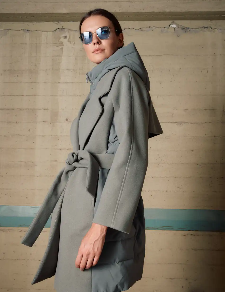 Biston Γυναικείο μακρύ μπουφάν 54-101-047 MINT