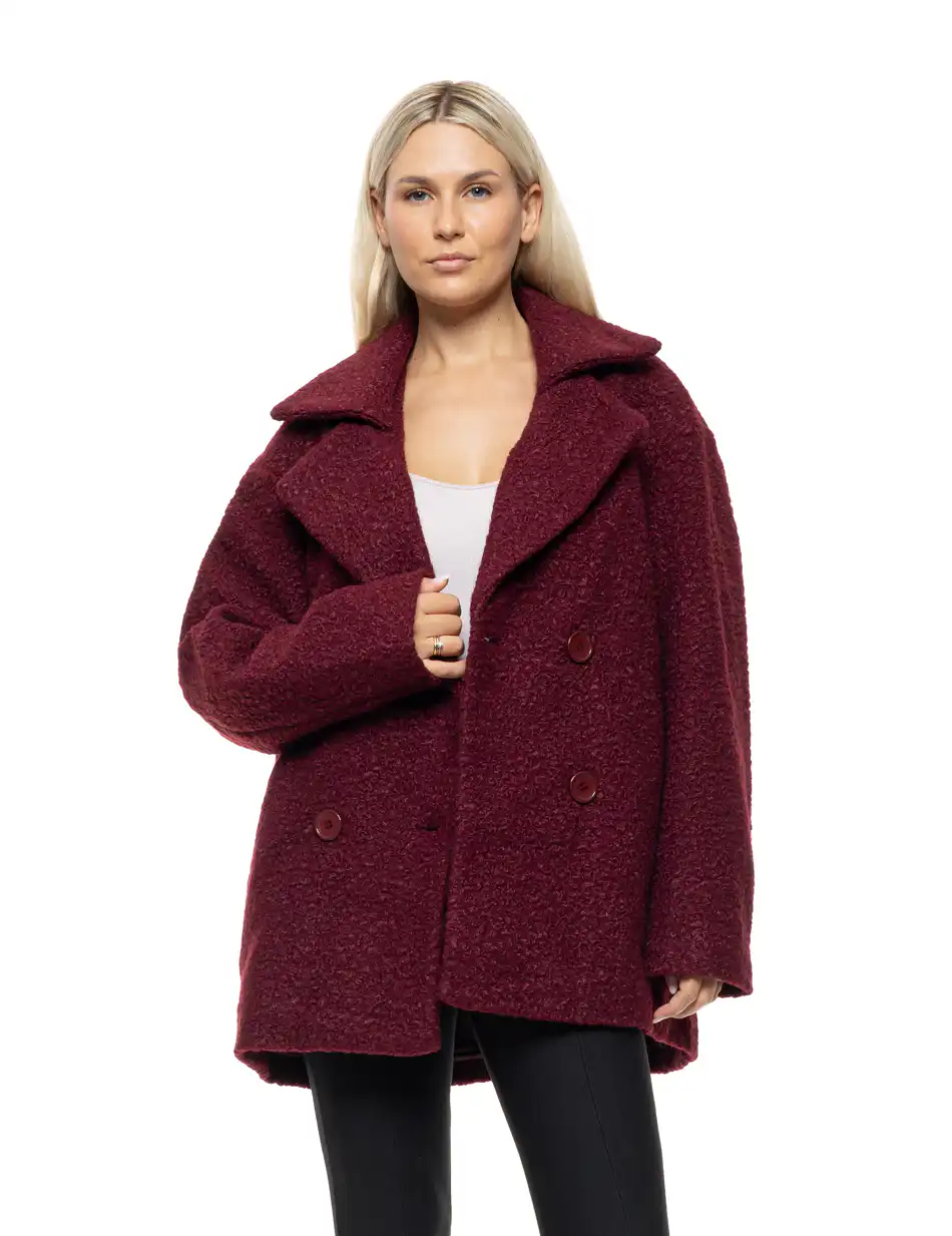 Biston Γυναικείο demi παλτό 54-101-049 WINE RED