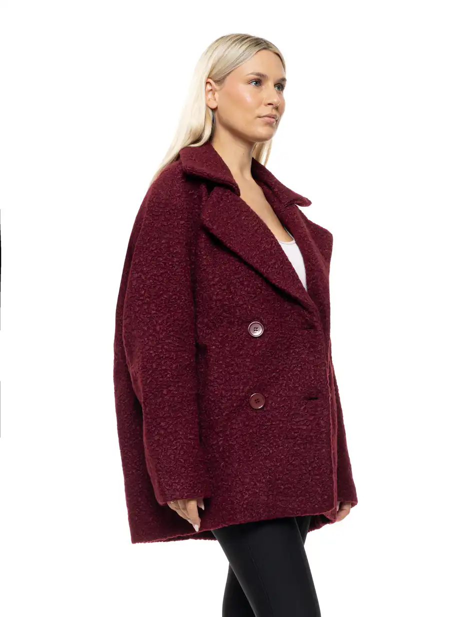 Biston Γυναικείο demi παλτό 54-101-049 WINE RED