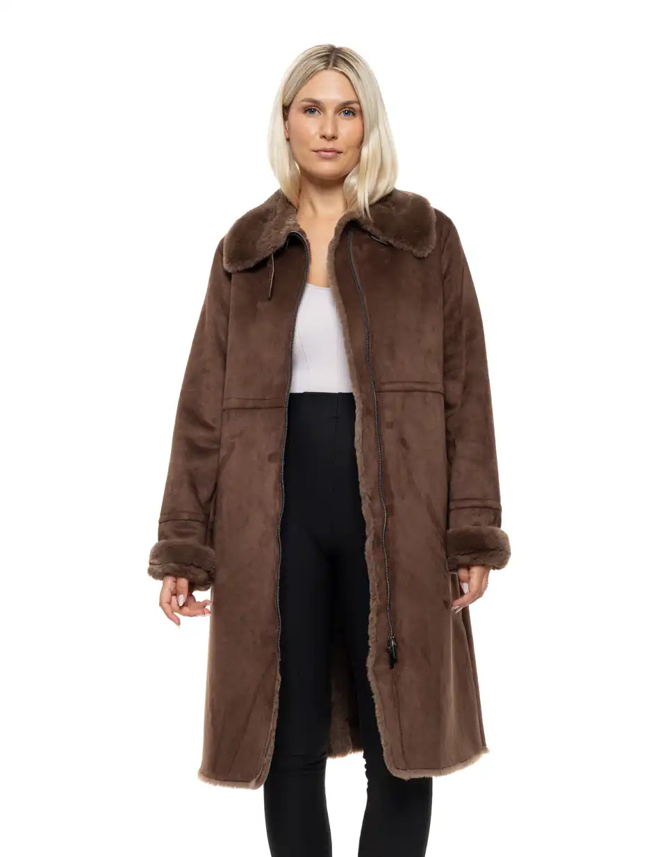 Splendid Γυναικείο demi παλτό 54-101-050 BROWN