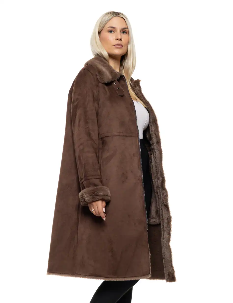 Splendid Γυναικείο demi παλτό 54-101-050 BROWN