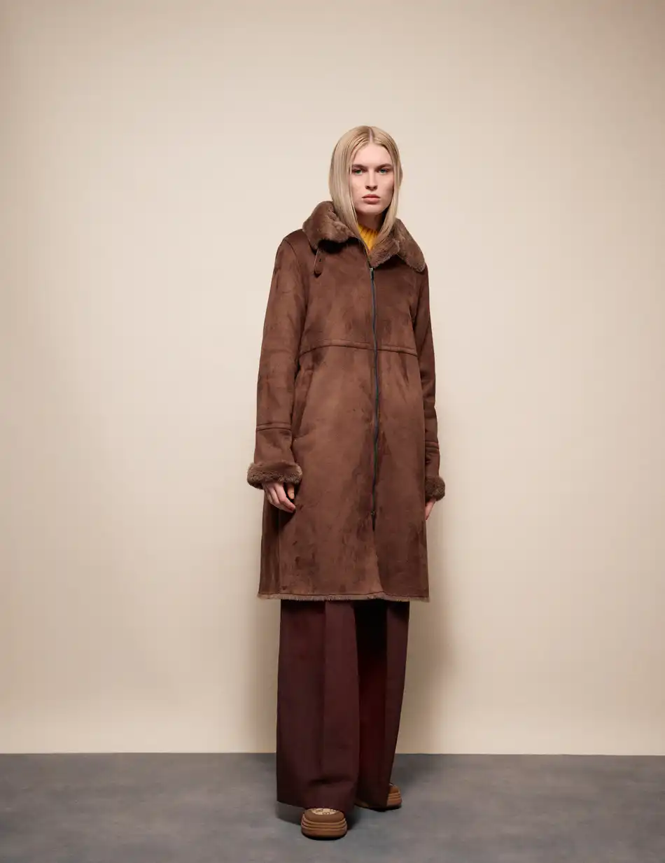 Splendid Γυναικείο demi παλτό 54-101-050 BROWN