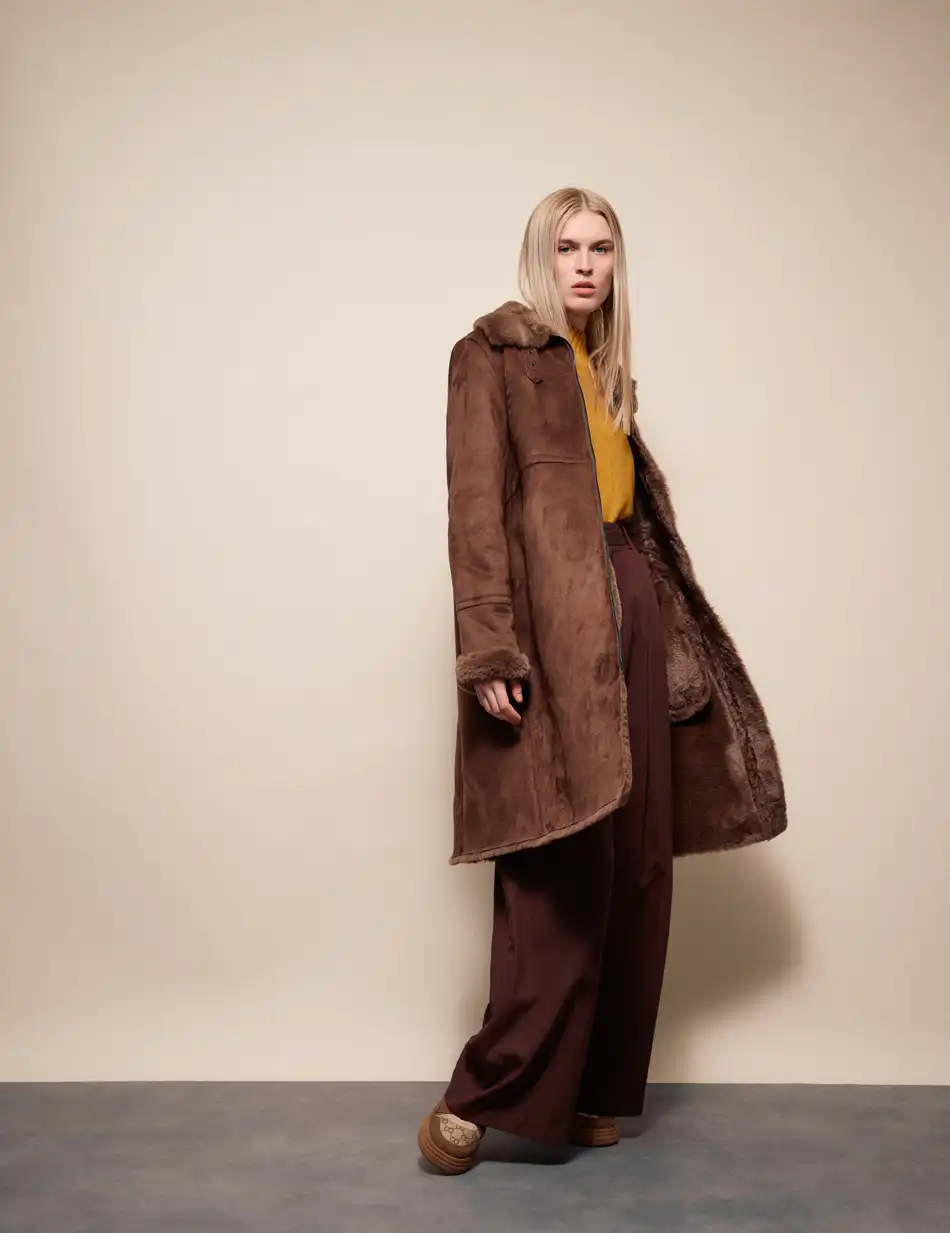 Splendid Γυναικείο demi παλτό 54-101-050 BROWN