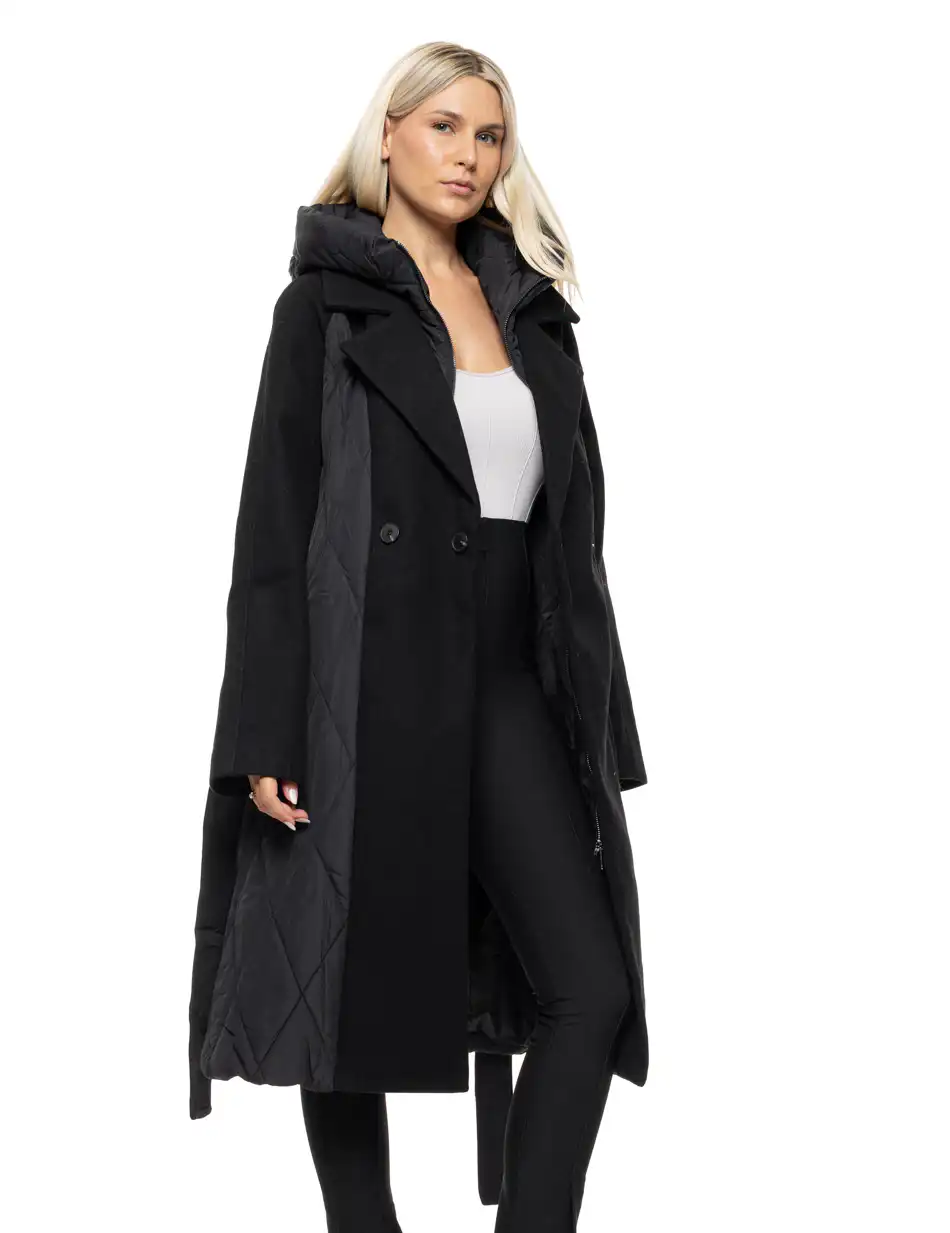 Splendid Γυναικείο μακρύ μπουφάν 54-101-054 BLACK