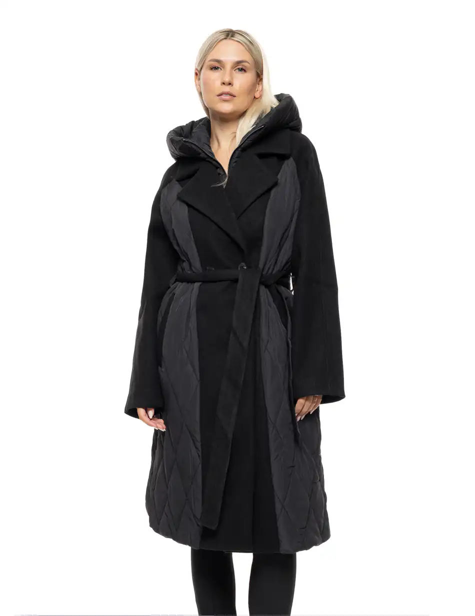 Splendid Γυναικείο μακρύ μπουφάν 54-101-054 BLACK