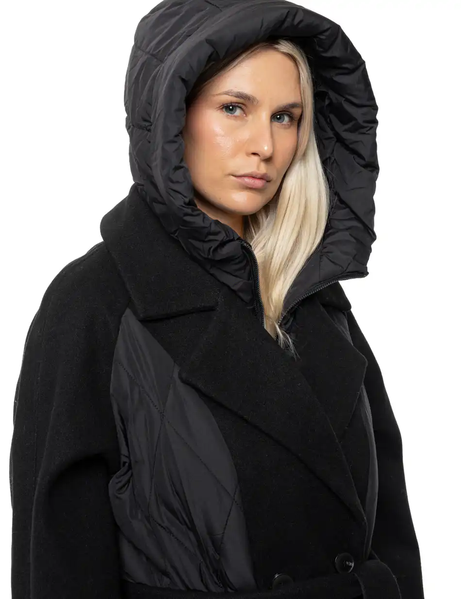 Splendid Γυναικείο μακρύ μπουφάν 54-101-054 BLACK