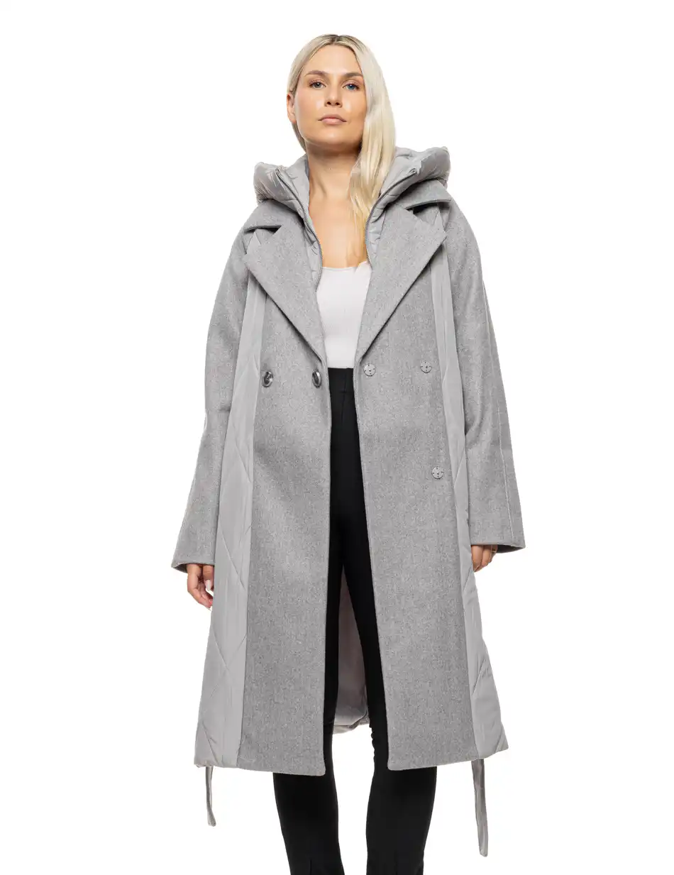 Splendid Γυναικείο μακρύ μπουφάν 54-101-054 GREY