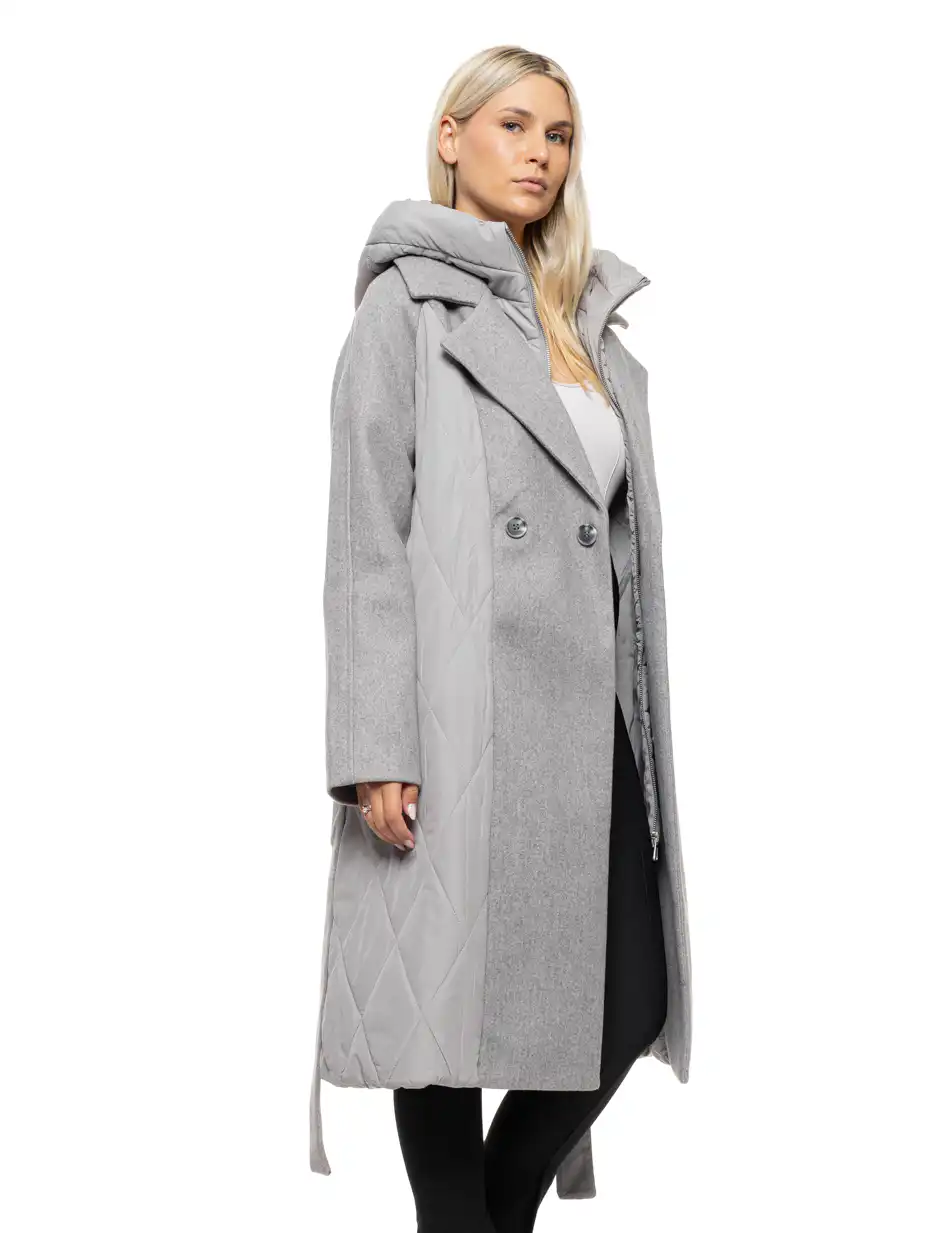 Splendid Γυναικείο μακρύ μπουφάν 54-101-054 GREY