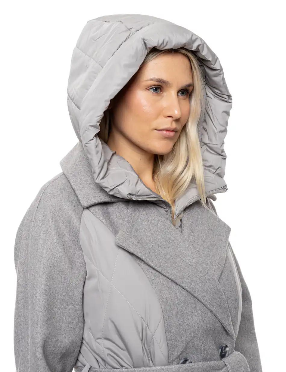 Splendid Γυναικείο μακρύ μπουφάν 54-101-054 GREY