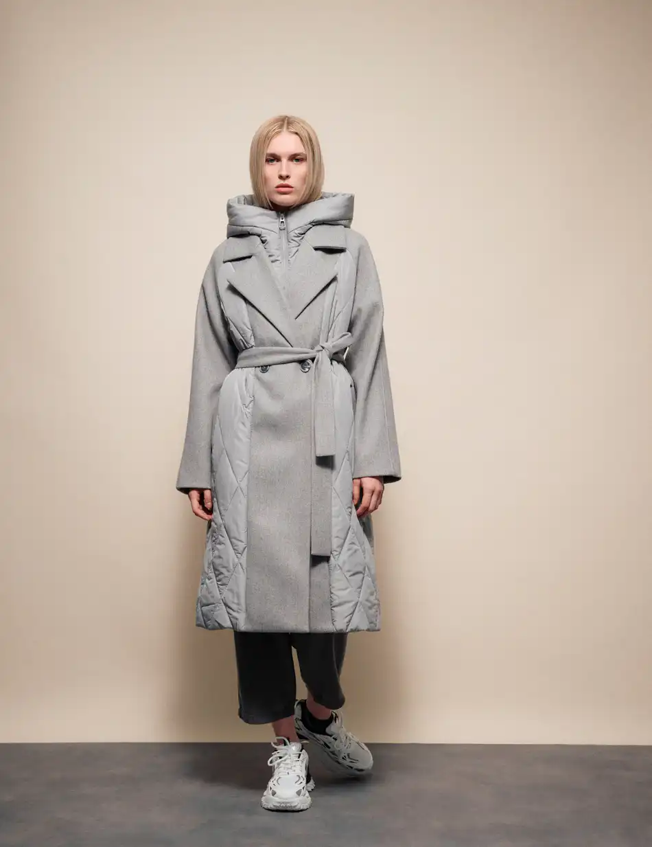 Splendid Γυναικείο μακρύ μπουφάν 54-101-054 GREY