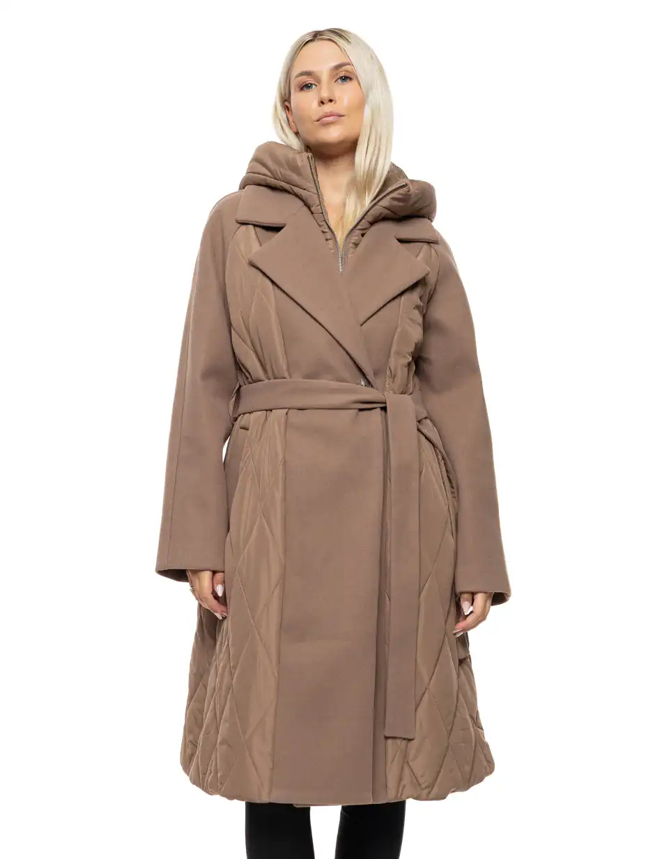 Splendid Γυναικείο μακρύ μπουφάν 54-101-054 DK BEIGE