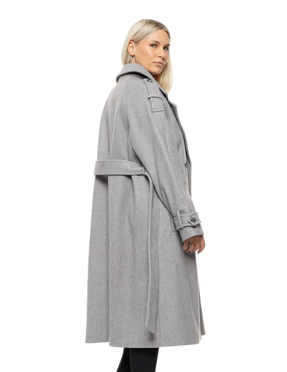Biston Γυναικείο μακρύ παλτό 54-101-055 GREY