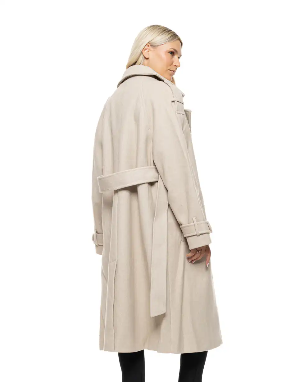 Biston Γυναικείο μακρύ παλτό 54-101-055 LT BEIGE