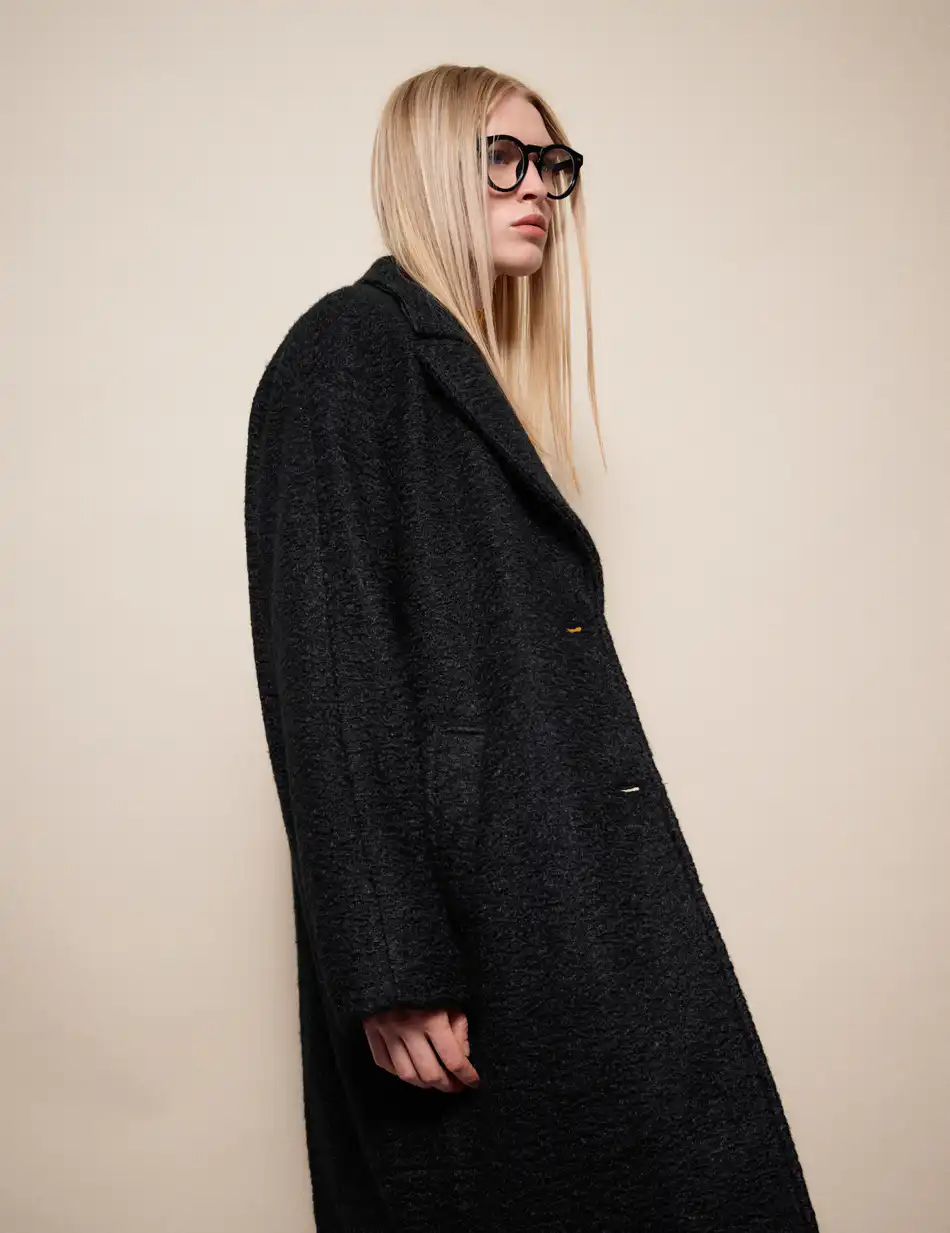 Splendid Γυναικείο μακρύ παλτό 54-101-059 BLACK