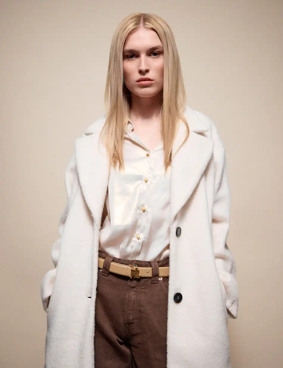 Splendid Γυναικείο μακρύ παλτό 54-101-059 OFF WHITE