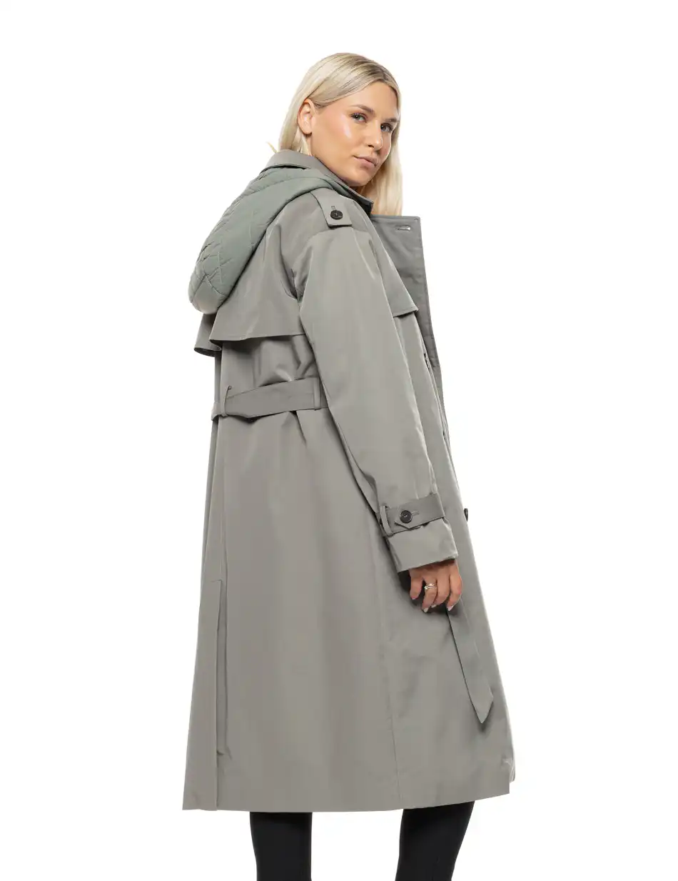 Biston Γυναικείο μακρύ μπουφάν 54-101-068 MINT