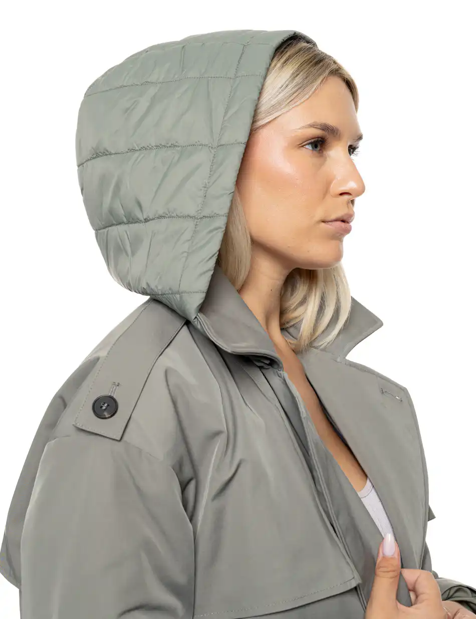 Biston Γυναικείο μακρύ μπουφάν 54-101-068 MINT