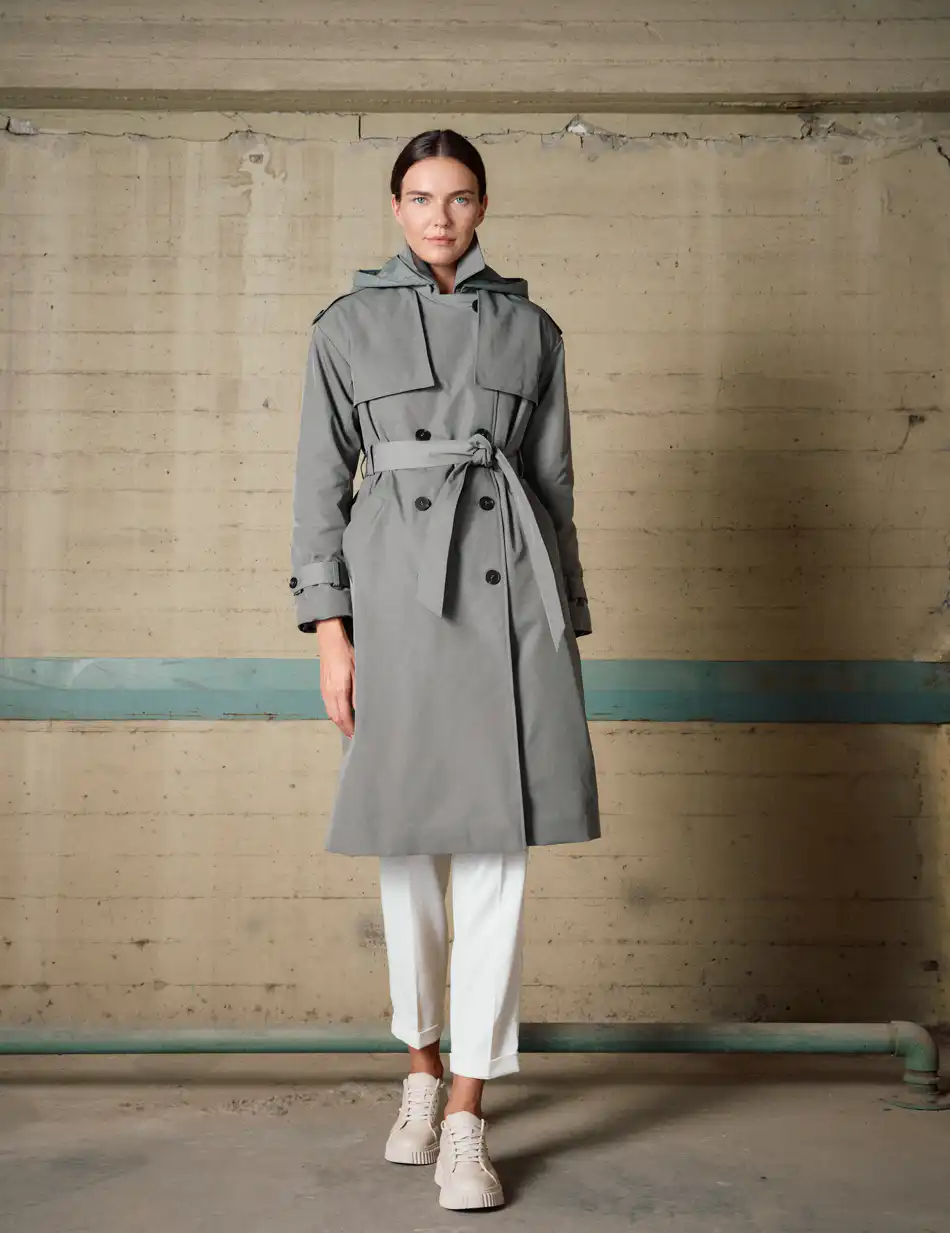 Biston Γυναικείο μακρύ μπουφάν 54-101-068 MINT