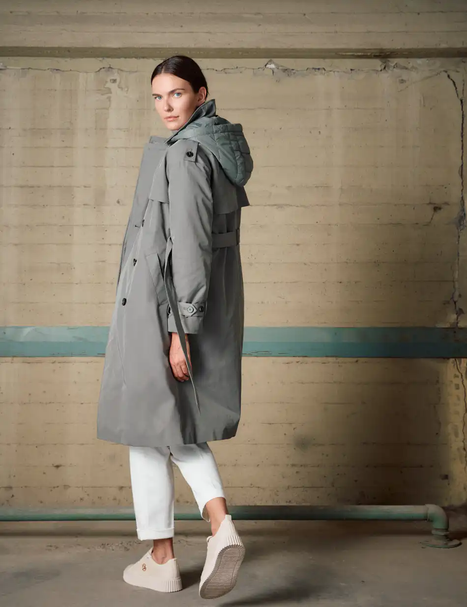 Biston Γυναικείο μακρύ μπουφάν 54-101-068 MINT