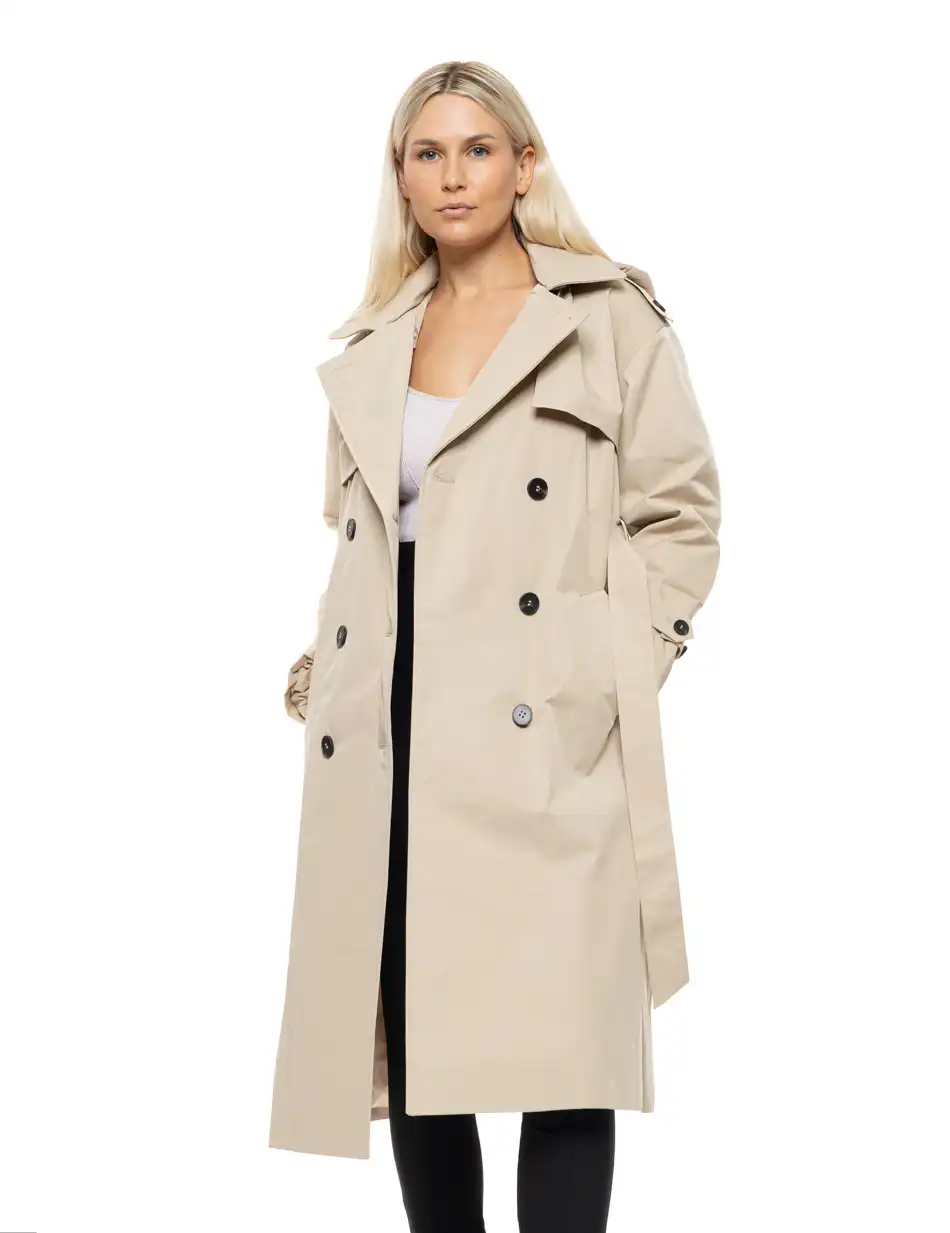 Biston Γυναικείο μακρύ μπουφάν 54-101-068 BEIGE