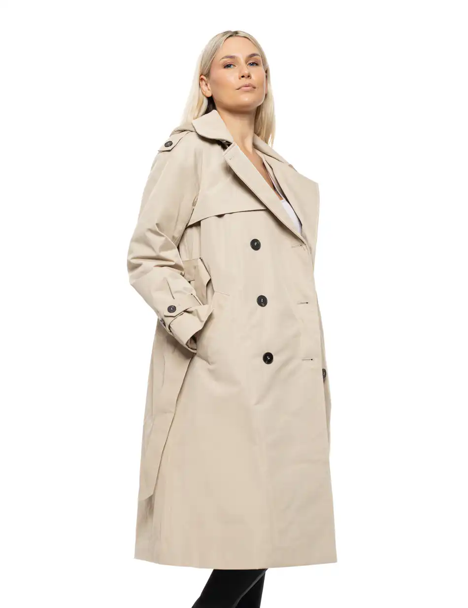 Biston Γυναικείο μακρύ μπουφάν 54-101-068 BEIGE