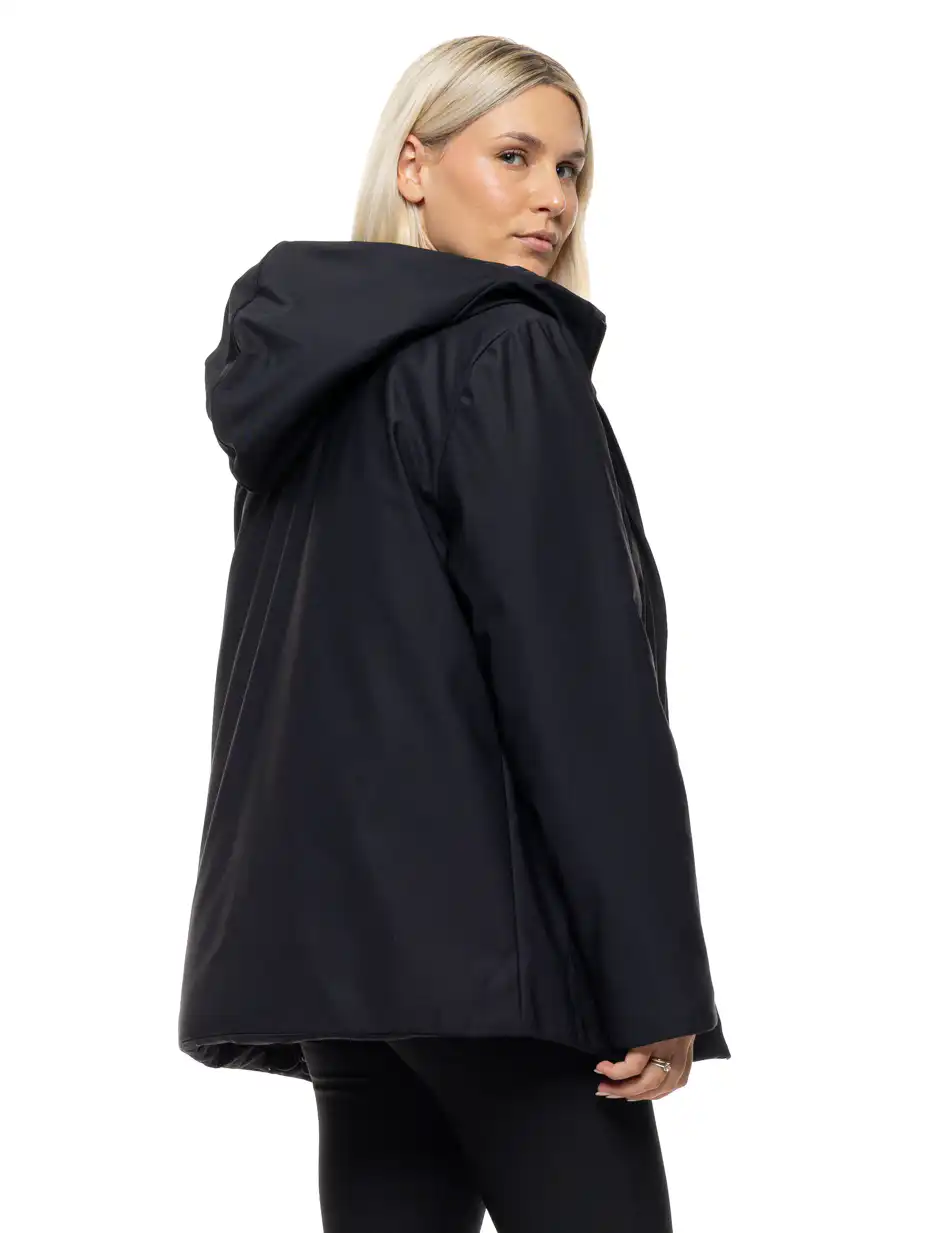 Splendid Γυναικείο demi παλτό με κουκούλα 54-101-086 BLACK