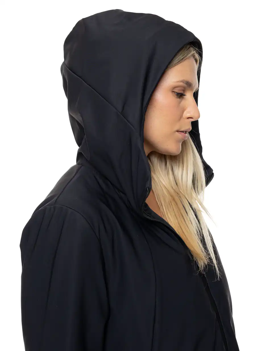 Splendid Γυναικείο demi παλτό με κουκούλα 54-101-086 BLACK