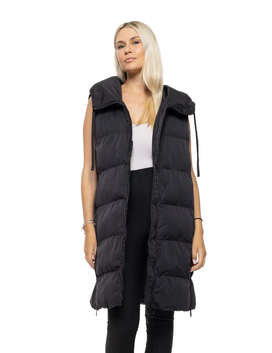 Biston Γυναικείο demi αμάνικο με “πλούσιο” κολλάρο 54-102-002 BLACK