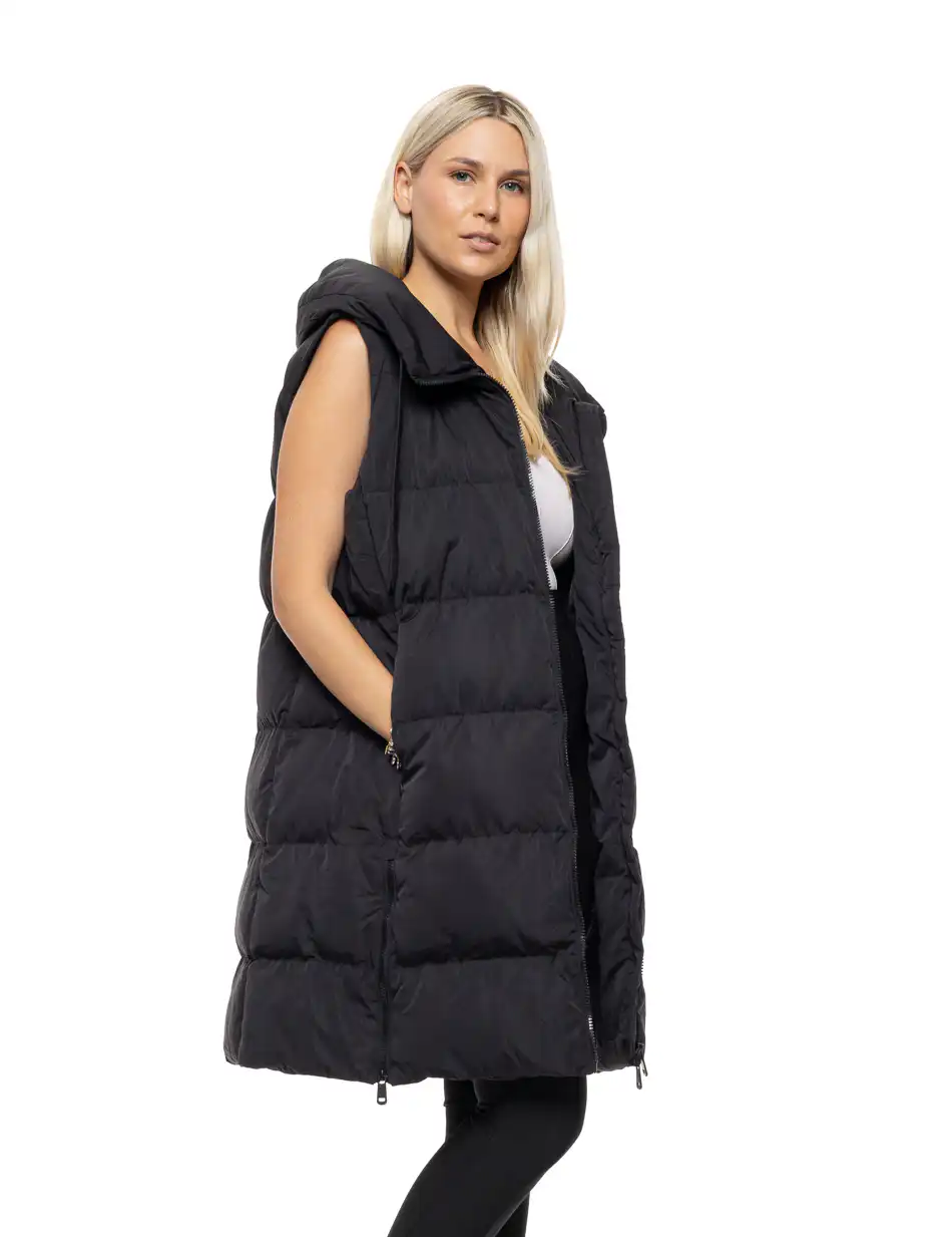 Biston Γυναικείο demi αμάνικο με “πλούσιο” κολλάρο 54-102-002 BLACK